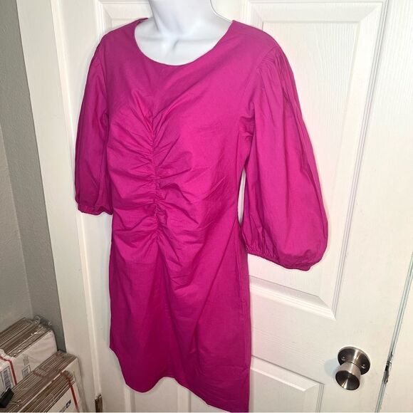 FREE PEOPLE Cotton Hope Mini Dress Fuchsia Pink Fantastic S - Picture 6 of 11